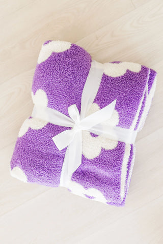 Lilac Coconut Flower Cozy Blanket