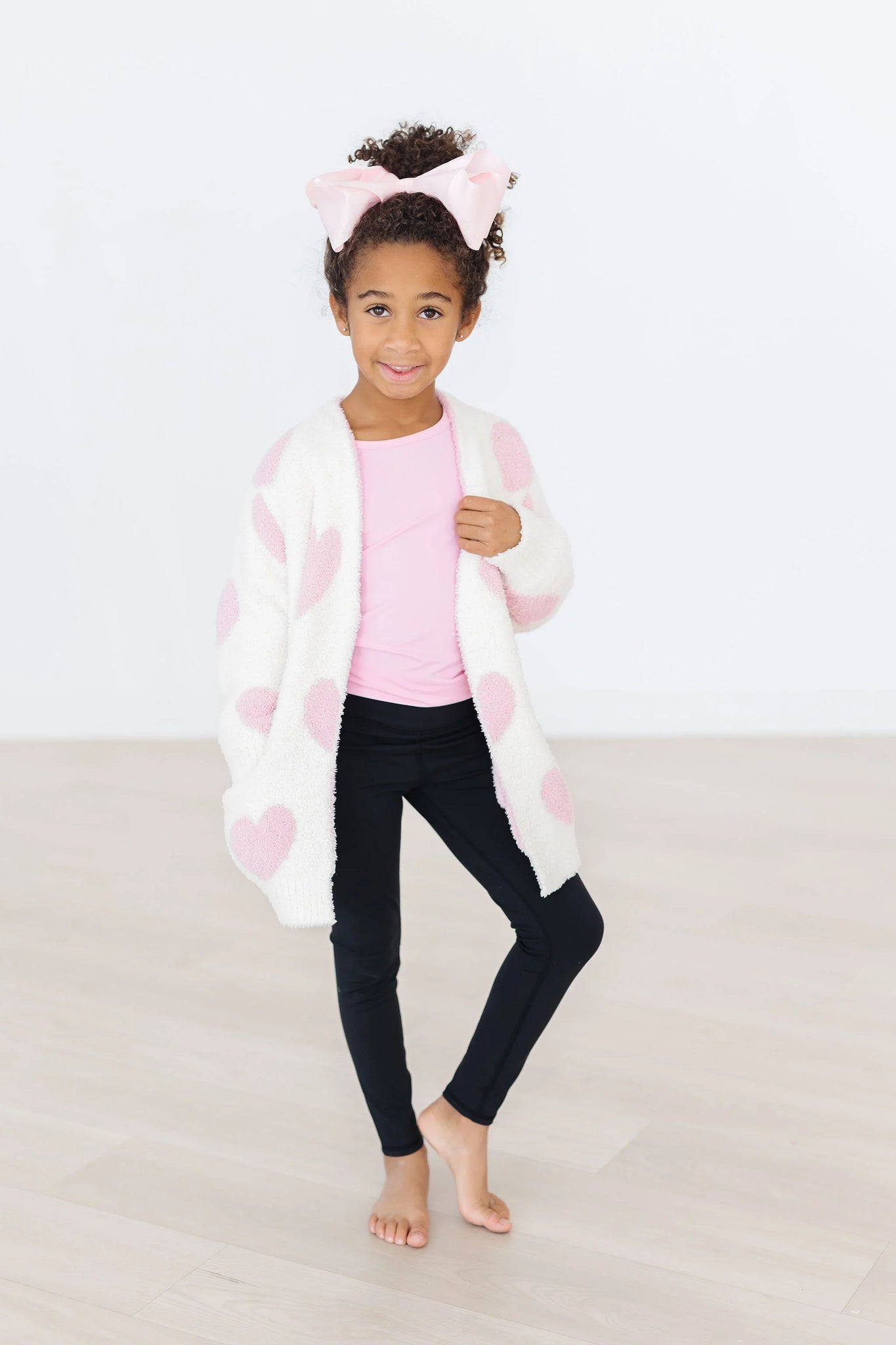 Light Pink Coconut Heart Cozy Cardigan