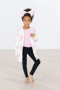 Light Pink Coconut Heart Cozy Cardigan