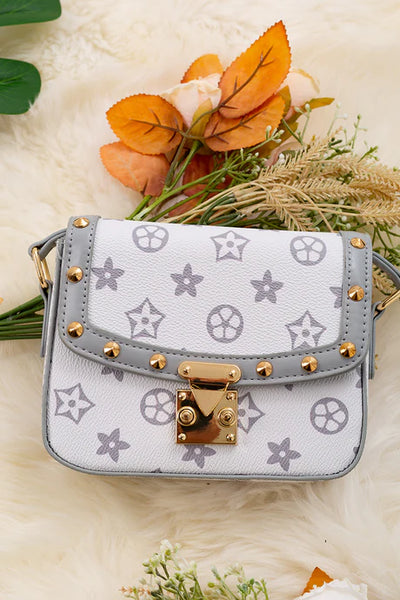 Floral and Stars Spike Crossbody