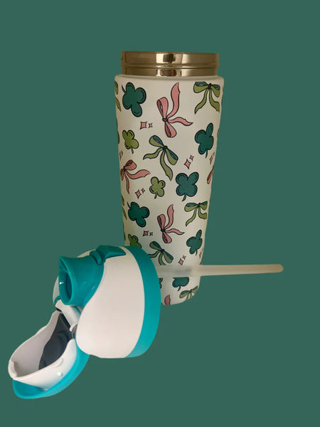 Lucky Ribbons and Clover Tumbler