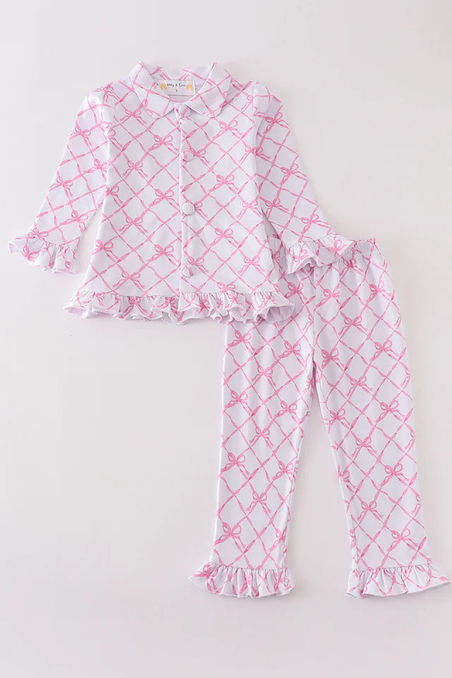 Pink Bows PJ Set