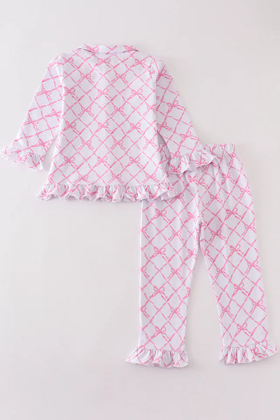 Pink Bows PJ Set