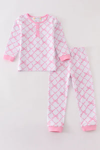 Pink Bow Tie PJ Set