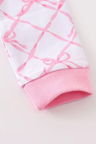 Pink Bow Tie PJ Set