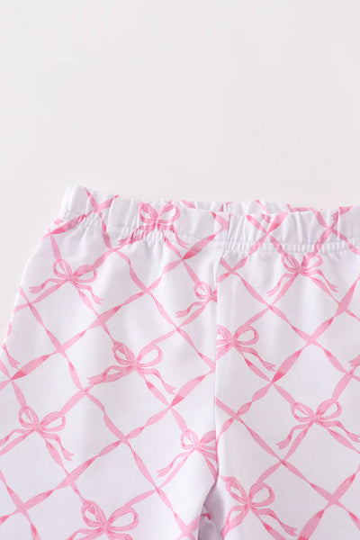 Pink Bow Tie PJ Set