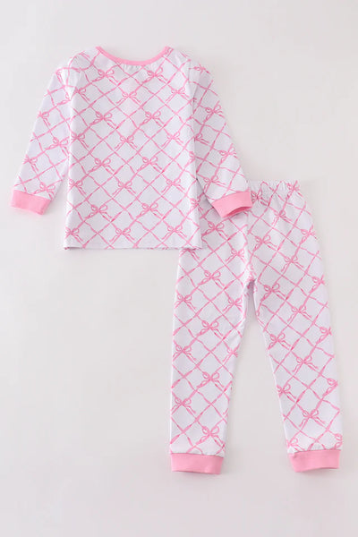 Pink Bow Tie PJ Set