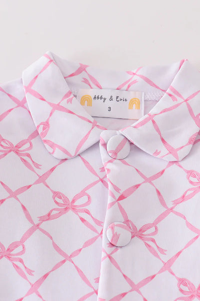 Pink Bows PJ Set