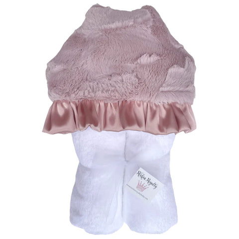 Dusty Pink Plush Hooded Bath Towel