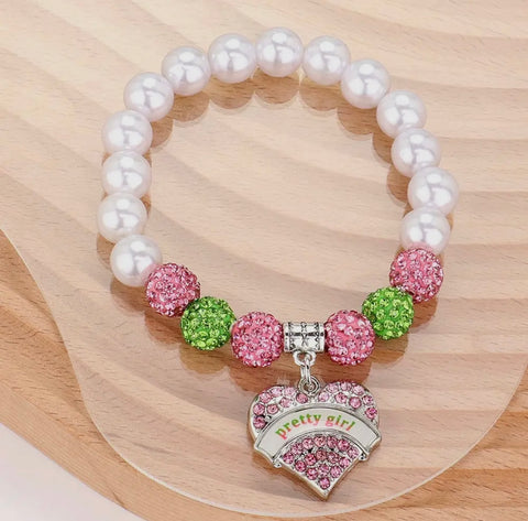 Heart Charm Bubble Bracelet