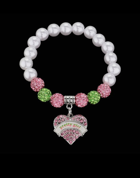 Heart Charm Bubble Bracelet