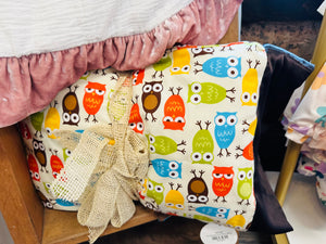 Owl Blanket and Pillow Gift Set