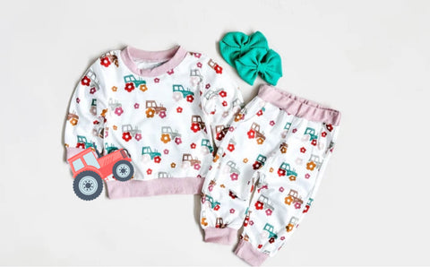 Floral Tractor Jogger Set