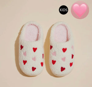 Red Pink Heart Slippers (Girls)