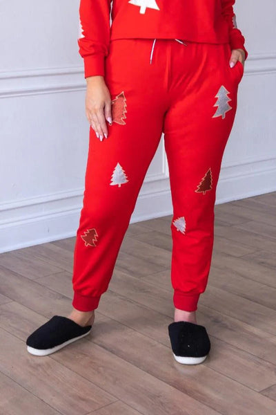 Glitter Christmas Tree Pants