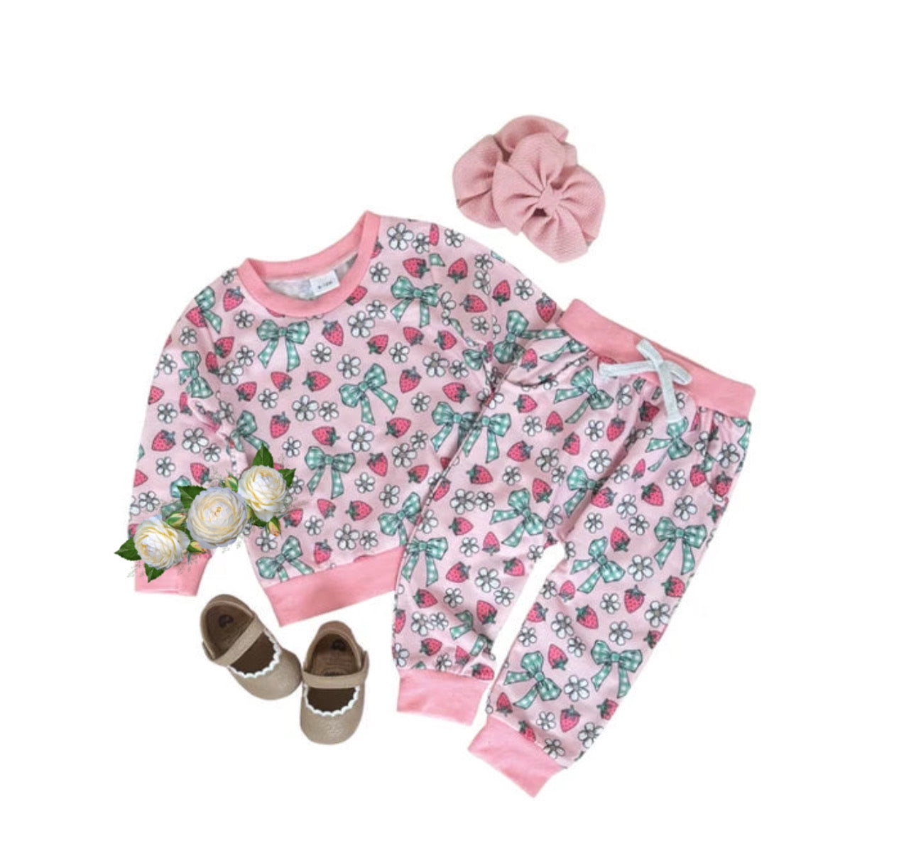 Coquette Strawberry Jogger Set