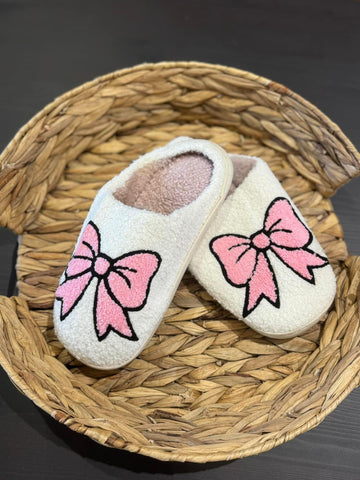 Baby Pink Bow Slippers