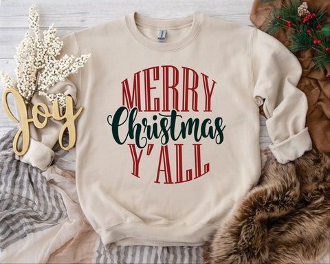 Merry Christmas Y'all Sweatshirt