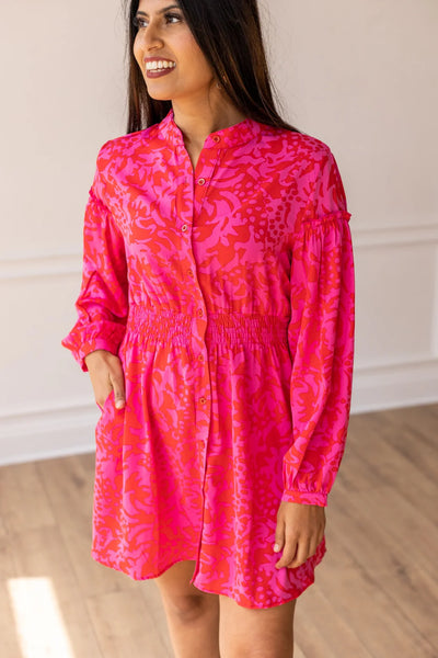 Rosy Fushion Dress