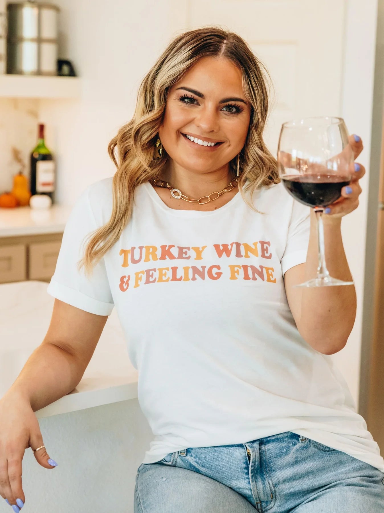 Turkey Wine & Feeling Fine Tee