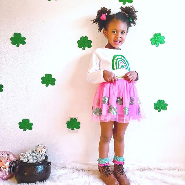 Sweet Wink Shamrock Sequin Tutu