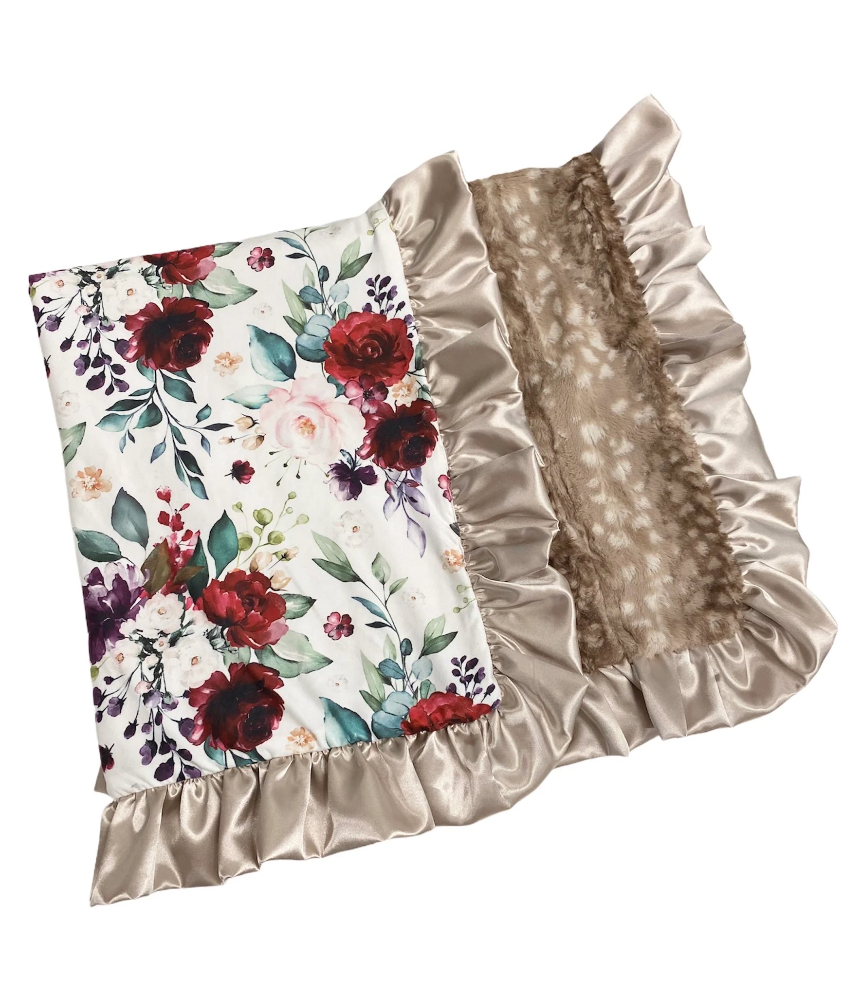 Lush Floral Fawn Lux Blanket